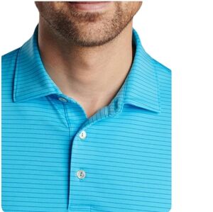 PETER MILLAR Men's Hemlock Performance jersey Polo Caribbean Blue NEW